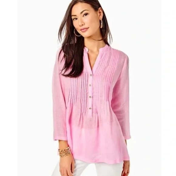 Lilly Pulitzer Sarasota Tunic Top in color Mandevilla Baby Small - Picture 1 of 6